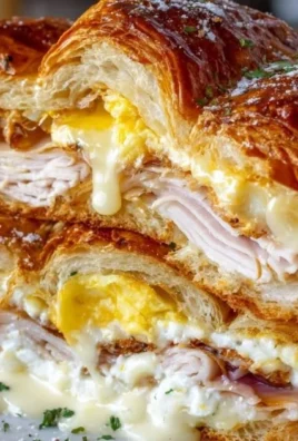 Turkey Havarti Sandwich on a flaky croissant with fresh ingredients.