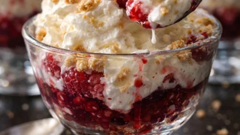 Verrines Framboise Mascarpone et Meringue