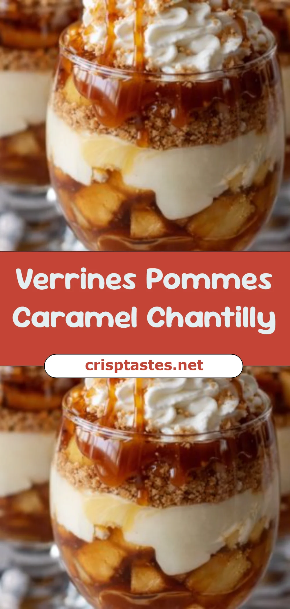 Verrines Pommes Caramel Chantilly