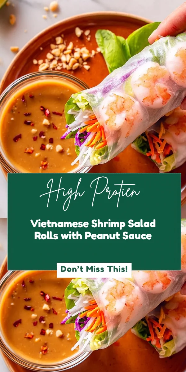 Vietnamese Shrimp Salad Rolls with Peanut Sauce
