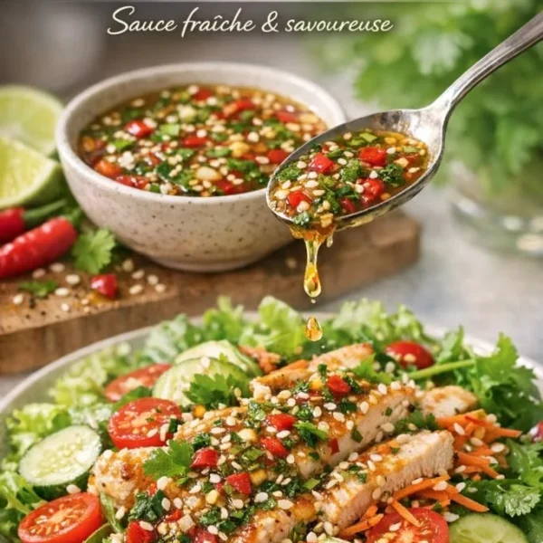Recette de vinaigrette thaïlandaise maison avec ingrédients frais
