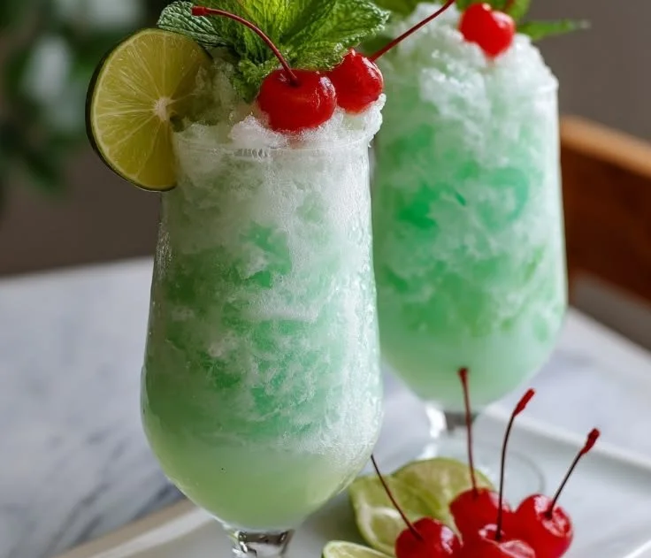 Zesty Lime Sherbet Floats