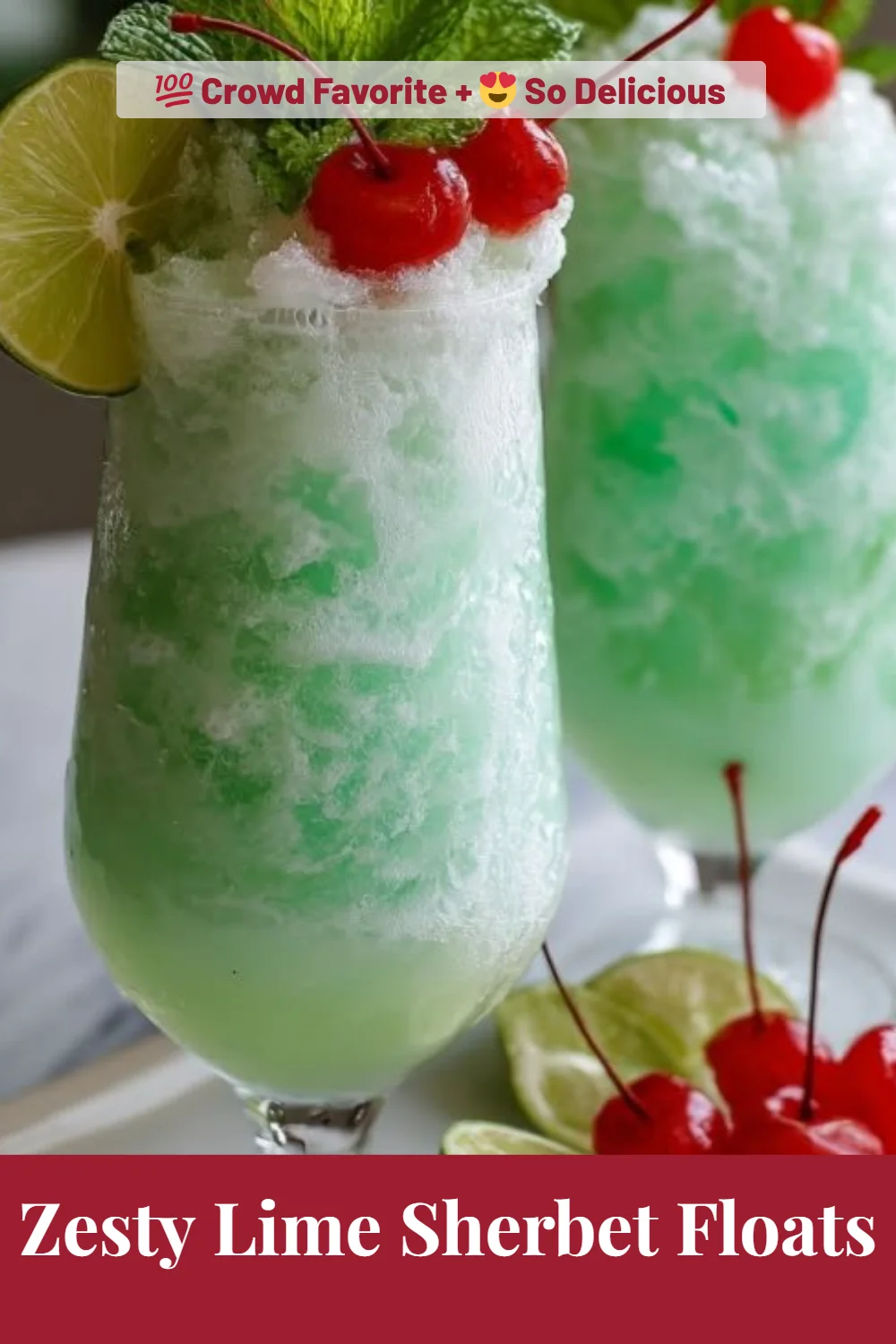 Zesty Lime Sherbet Floats